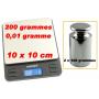 BALANCE POUR POUDRE NOIRE 200gr/0,01gr + poids étalon NEUF rechargement