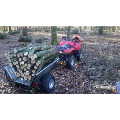 Remorque transport de bois pour quad