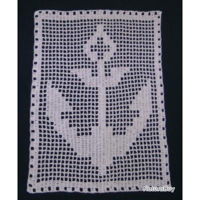 Rideau ou napperon " ancre marine " crochet tapisseries (874928) Idées rideaux Crochet