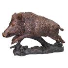 Sculpture animali�re en bronze v�ritable - th�me chasse : Sanglier (1323)