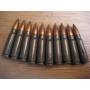 10 CARTOUCHES AK 47 KALASHNIKOV  EN 7,62X39  DE MANIPULATION ,