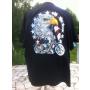 TEE SHIRT NOIR US MOTO BIKER/tattoo/skull/goth/horror/airsoft/arley/pin up