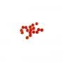 50 x Bille Laiton couleur orange fluo - Montage mouche - Diam 3,4 mm