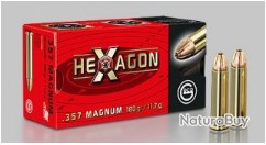 MUNITIONS GECO CALIBRE 357 MAG HEXAGONE 11 7G 180GRS Par 100