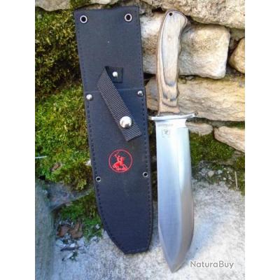 Couteau De Survie Kukri Bowie Rough Rider Bushcraft Lame Acier Etui