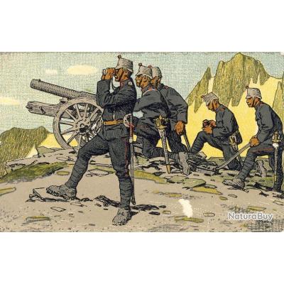 CPA illustrée Carl MOOS SUISSE Armée Suisse Guerre 1914 18 A la