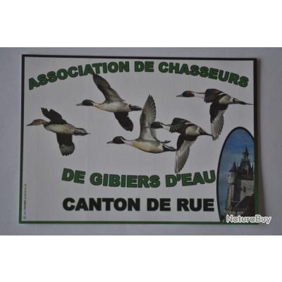 Autocollant Chasse Gibier D Eau Canton De Rue Divers