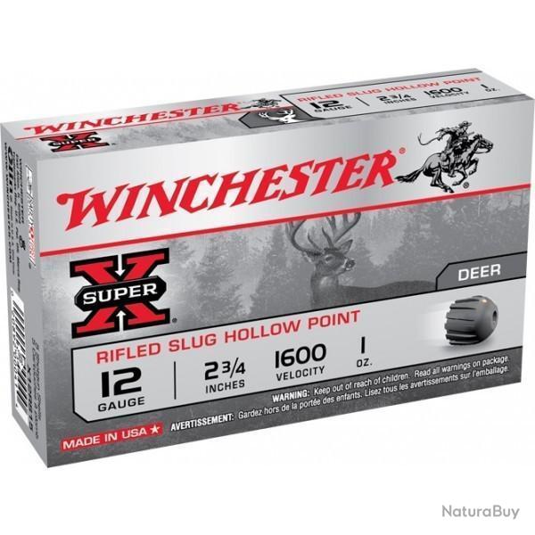 Munitions WINCHESTER SUPER X slug Cal 12 70 28g PAR 25 Cartouches à