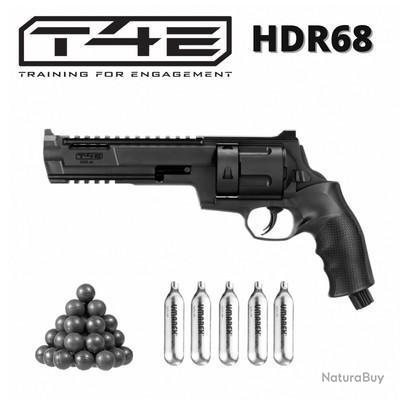 Pack Revolver de défense Umarex T4E HDR 68 16 Joules Co2 Munitions