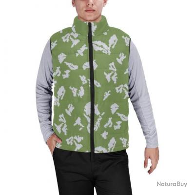 Gilet Matelass Doudoune Sans Manches Avec Col Montant Camouflage Russe