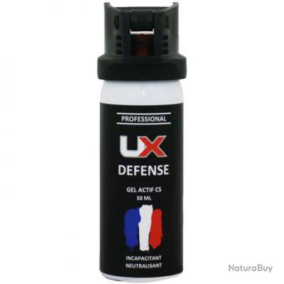 Bombe Gel CS UX 50 ml capot clapet Par 1 Bombe lacrymogène à gel