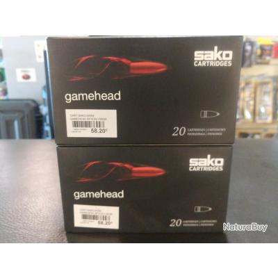 Lot de deux boîtes de balles sako gamehead calibre 243 win soft point 6