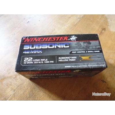 Cartouches Winchester Subsonic Max Hollow Point Lr Boite De