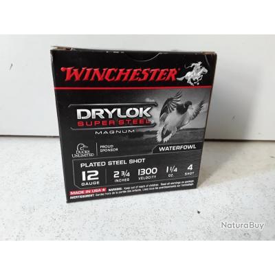 9984 BOITE DE 25 CARTOUCHES WINCHESTER DRYLOCK SUPER STEEL MAGNUM CAL12