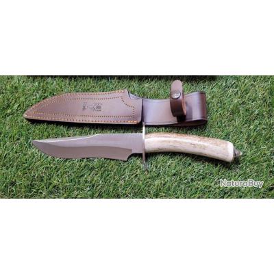 Muela Magnum Couteau De Chasse Bois De Cerf Couteaux Droits Et