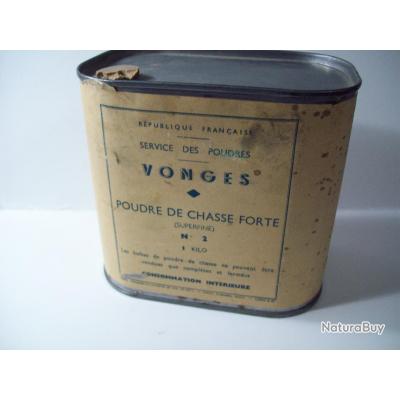 Chasse Bidon De Poudre Vide De 1 Kg VONGES 1947 Collection Bidons De