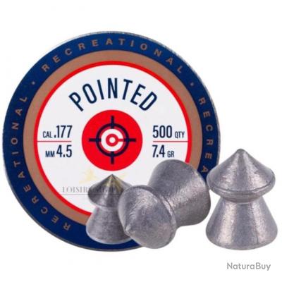 Boîte de 500 plombs pointus cal 4 5mm Crosman fabriqué aux U S A