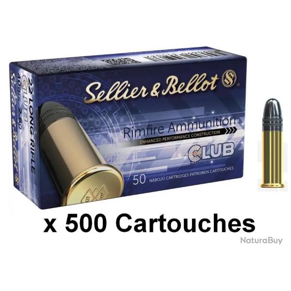 NEUF X500 BALLES SELLIER BELLOT STANDARD CLUB CAL 22LR