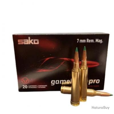 Munitions SAKO Cal 7mm Rem Mag GAMEHEAD PRO SP 10 7g 165gr Par 20