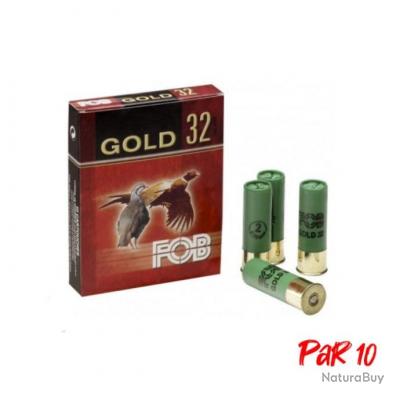 Cartouches FOB Gold 32 Cal 16 70 Par 10 doré Par 10 Cartouches