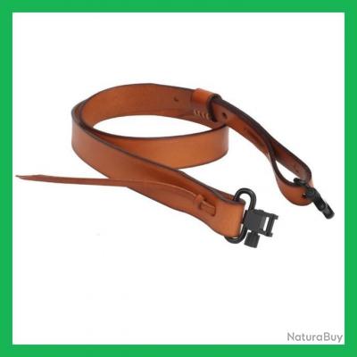 Tourbon Ceinture de fronde pour fusil de chasse en cuir véritable