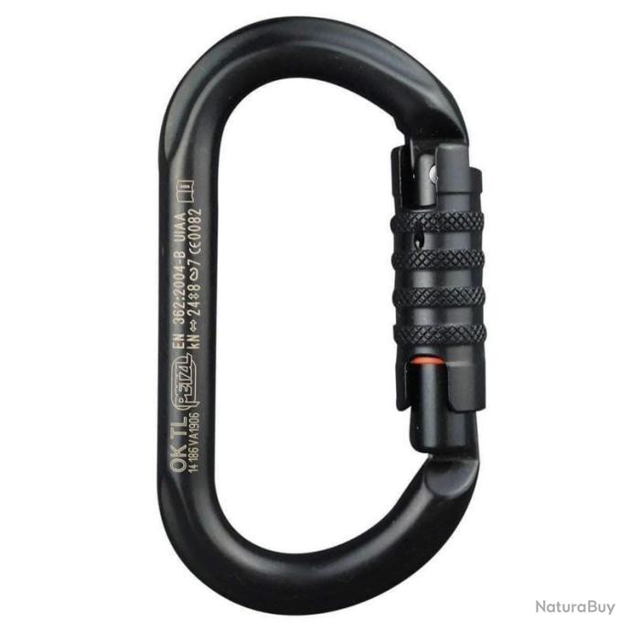 Mousqueton D Escalade Petzl Ok Triact Lock Noir Mousquetons