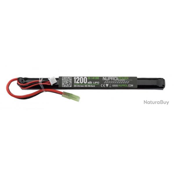 Batterie Nuprol LiPo 7,4 v 1200 mah slim stick 20 c
