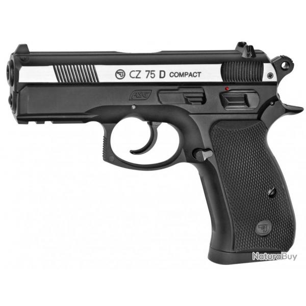 Pistolet CO2 CZ 75D Compact bicolore BB's cal. 4,5 mm 