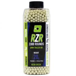 Billes Airsoft 6mm RZR 0.20g bouteilles 3300 bbs TRACER vertes