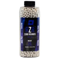  Billes Airsoft 6mm RZR 0.20g bouteille 3300 bbs
