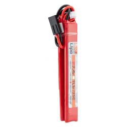2 sticks batterie Lipo 2S 7.4V 1300 mAh 25C 6.5 x 21 x 130 mm - BO Manufacture