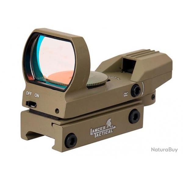 Point rouge mtal Reflex 4 rticules rouge / vert Tan - Lancer Tactical