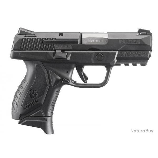 Pistolet Ruger American Pistol Compact 9mm Luger avec scurit manuelle - Canon 3.55" - Chargeur 17+