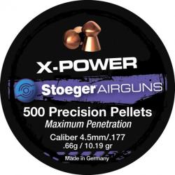 Boite Stoeger de 500 plombs X-power 4.5mm - 0,66g