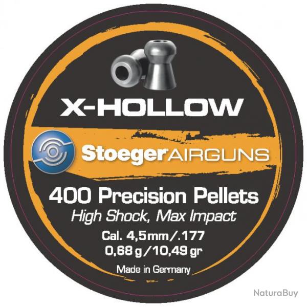 Boite de 400 plombs Stoeger X-hollow 4.5mm 0.68g