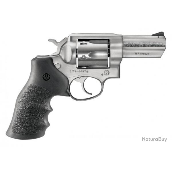 Revolver Ruger GP100 KGP841 calibre .38SP+P canon 4" 6 coups Finition Inox Vise rglable Poigne ca