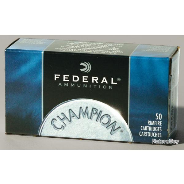 Cartouches Federal Cal.22lr 40gr hv plomb champion