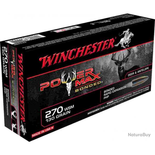 Munitions winchester cal.300 win mag - grande chasse power max bonded - 130gr