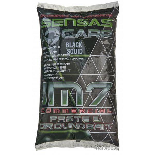 Amorce Sensas IM7 groundbait black squid 1KG
