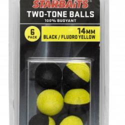 Appat Artificiel Starbaits Two tones balls 14mm noir & jaune