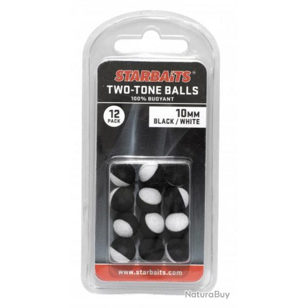 Appat Artificiel Starbaits Two tones balls 10MM noir & blanc