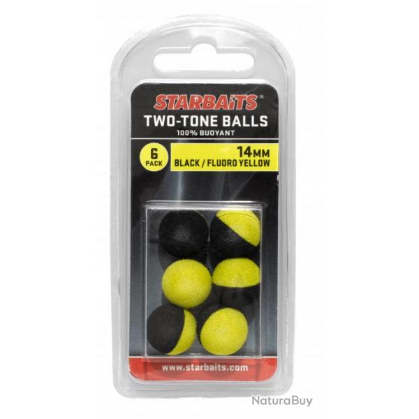 Appat Artificiel Starbaits Two tones balls 14mm noir & jaune