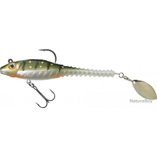 Leurre souple Gunki Grubby flash 130 uv green perch