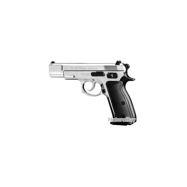Pistolet 9 mm  blanc Chiappa CZ75 W nickel