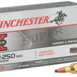Munition grande chasse Winchester Cal. 22-250 REM Balle Pointed Soft Point