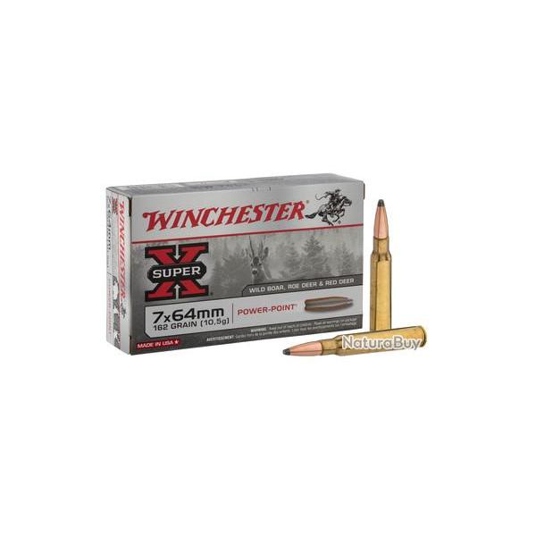Cartouches Grande Chassse Winchester 7x64 164gr, Super X Power Point