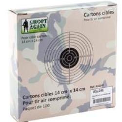 100 cibles cartons Shoot Again 14 x 14 cm