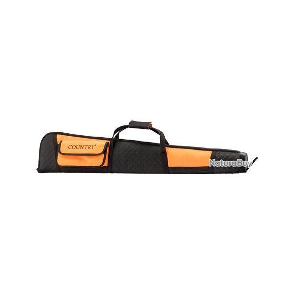 Fourreau orange/noir en cordura pour fusil de chasse - Country Sellerie