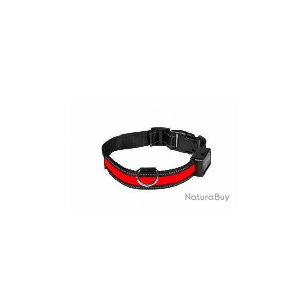 Collier Light Collar USB Rechargeable EYENIMAL - rouge taille M