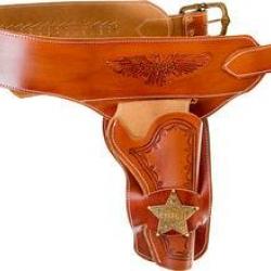 Ceinturon Denix avec un holster sherif pour revolver Western